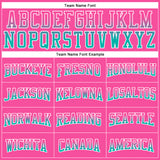 Custom Stitched Pink Aqua-White Fade Fashion Arrow Sports Pullover Sweatshirt Hoodie