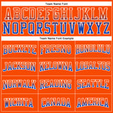Custom Stitched Orange Thunder Blue-White Fade Fashion Arrow Sports Pullover Sweatshirt Hoodie