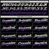 Custom Black White-Purple Authentic Fade Fashion Baseball Jersey