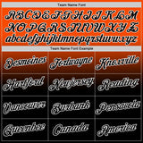 Custom Orange Black-White Fade Fashion Performance T-Shirt