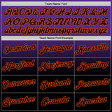 Custom Purple Black-Orange Fade Fashion Performance T-Shirt