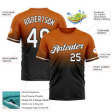 Custom Texas Orange White-Black Fade Fashion Performance T-Shirt