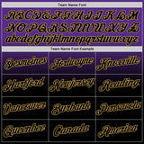 Custom Purple Black-Old Gold Fade Fashion Performance T-Shirt