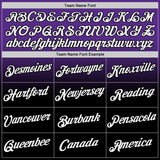 Custom Purple White-Black Fade Fashion Performance T-Shirt