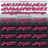 Custom White Pink-Black Authentic Fade Fashion Baseball Jersey