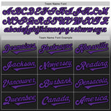 Custom White Purple-Black Authentic Fade Fashion Baseball Jersey