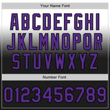Custom White Purple-Black Authentic Fade Fashion Baseball Jersey