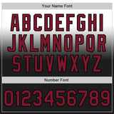 Custom White Crimson-Black Authentic Fade Fashion Baseball Jersey