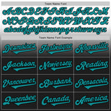 Custom White Teal-Black Authentic Fade Fashion Baseball Jersey