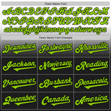 Custom White Neon Green-Black Authentic Fade Fashion Baseball Jersey