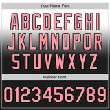 Custom White Medium Pink-Black Authentic Fade Fashion Baseball Jersey