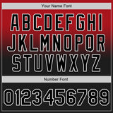 Custom Red Black-White Authentic Fade Fashion Baseball Jersey