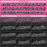 Custom Pink Black-White Authentic Fade Fashion Baseball Jersey