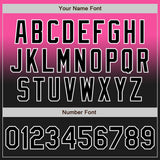 Custom Pink Black-White Authentic Fade Fashion Baseball Jersey