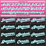 Custom Pink Black-Teal Authentic Fade Fashion Baseball Jersey