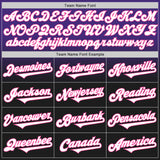 Custom Purple Black-Pink Authentic Fade Fashion Baseball Jersey