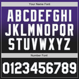 Custom Purple Black-Gray Authentic Fade Fashion Baseball Jersey