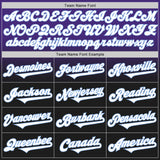Custom Purple Black-Light Blue Authentic Fade Fashion Baseball Jersey