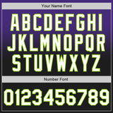 Custom Purple Black-Neon Green Authentic Fade Fashion Baseball Jersey
