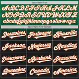 Custom Kelly Green Black-Orange Authentic Fade Fashion Baseball Jersey