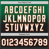Custom Kelly Green Black-Orange Authentic Fade Fashion Baseball Jersey