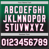 Custom Kelly Green Black-Pink Authentic Fade Fashion Baseball Jersey