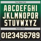 Custom Kelly Green Black-Old Gold Authentic Fade Fashion Baseball Jersey