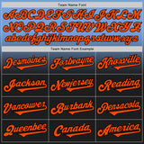 Custom Light Blue Orange-Black Authentic Fade Fashion Baseball Jersey