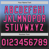 Custom Light Blue Pink-Black Authentic Fade Fashion Baseball Jersey