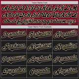 Custom Crimson Black-Cream Authentic Fade Fashion Baseball Jersey