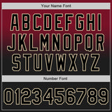 Custom Crimson Black-Cream Authentic Fade Fashion Baseball Jersey