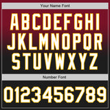 Custom Crimson Black-Gold Authentic Fade Fashion Baseball Jersey
