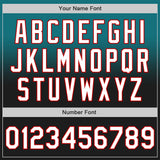 Custom Teal Black-Red Authentic Fade Fashion Baseball Jersey
