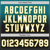 Custom Teal Black-Yellow Authentic Fade Fashion Baseball Jersey