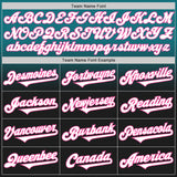 Custom Teal Black-Pink Authentic Fade Fashion Baseball Jersey