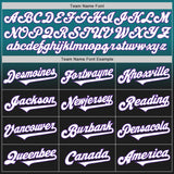 Custom Teal Black-Purple Authentic Fade Fashion Baseball Jersey