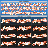 Custom Electric Blue Black-Orange Authentic Fade Fashion Baseball Jersey