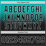 Custom Aqua Black-White Authentic Fade Fashion Baseball Jersey