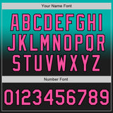 Custom Aqua Pink-Black Authentic Fade Fashion Baseball Jersey