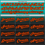 Custom Aqua Orange-Black Authentic Fade Fashion Baseball Jersey