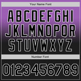 Custom Medium Purple Black-White Authentic Fade Fashion Baseball Jersey