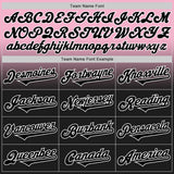 Custom Light Pink Black-White Authentic Fade Fashion Baseball Jersey
