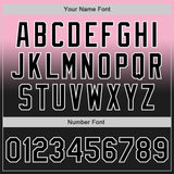Custom Light Pink Black-White Authentic Fade Fashion Baseball Jersey