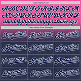Custom Pink Navy-White Authentic Fade Fashion Baseball Jersey