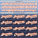 Custom Light Blue Navy-Orange Authentic Fade Fashion Baseball Jersey