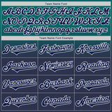 Custom Teal Navy-White Authentic Fade Fashion Baseball Jersey