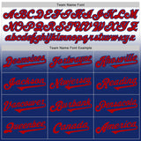 Custom White Red-Royal Authentic Fade Fashion Baseball Jersey