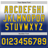 Custom White Yellow-Royal Authentic Fade Fashion Baseball Jersey