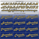 Custom White Old Gold-Royal Authentic Fade Fashion Baseball Jersey