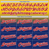 Custom Yellow Red Royal-White Authentic Fade Fashion Baseball Jersey
